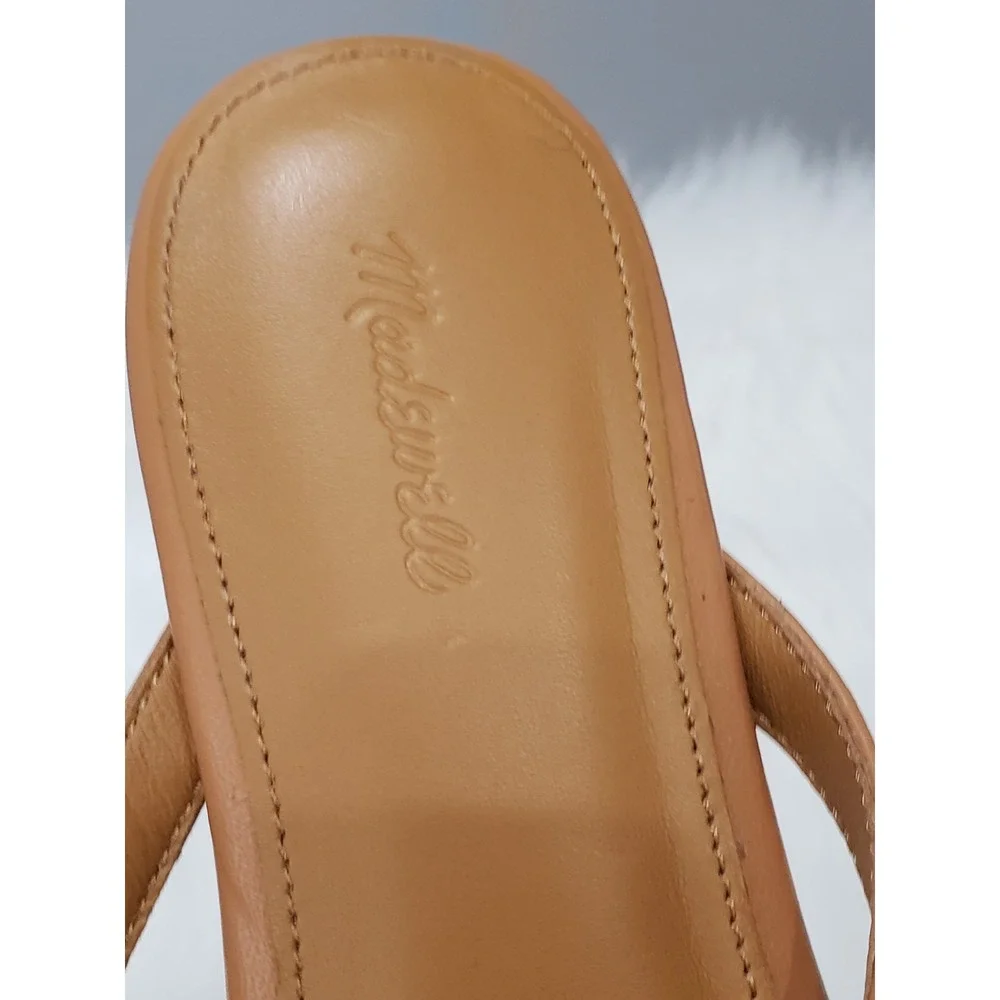 NEW SIZE 8 BROWN Madewell Women's The Iggy Thong Sandal FLIP FLOPS LEATHER SOLID